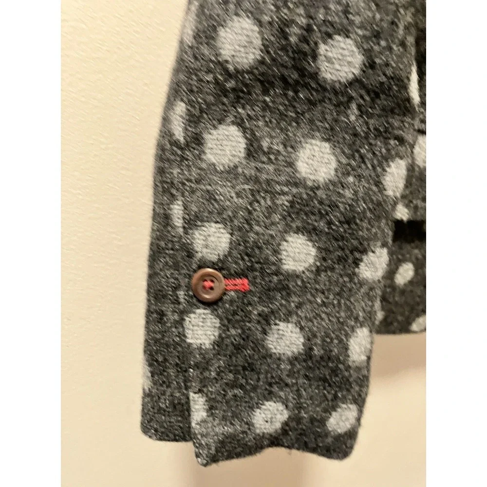 Boden Polka Dot Wool Blazer Gray Charcoal Jacket Sz 10 Preppy‎ Twee - Picture 6 of 10